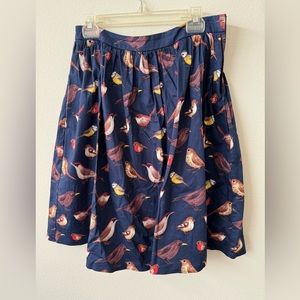 Anthropologie Sunday in Brooklyn bird skirt; size 8 runs large